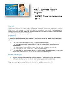 ANCC Success Pays™ Program UCDMC Employee Information Sheet