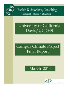 University of California Davis/UCDHS Campus Climate Project Final Report