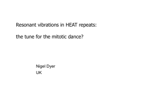 Resonant vibrations in HEAT repeats: the tune for the mitotic dance? UK