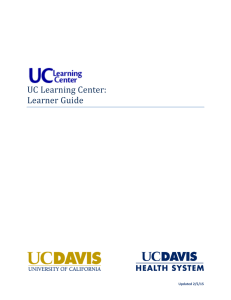 UC	Learning	Center: Learner	Guide  