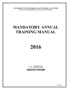 2016 MANDATORY ANNUAL TRAINING MANUAL