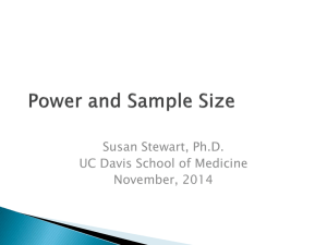 Susan Stewart, Ph.D. UC Davis School of Medicine November, 2014