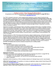 T32 Pre-doctoral Clinical Research Training Program Call for Applications (Medical Students)