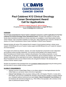 Paul Calabresi K12 Clinical Oncology Career Development Award Call for Applications