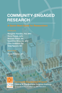 COMMUNITY-ENGAGED RESEARCH A Quick-Start Guide for Researchers