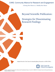 Beyond Scientific Publication: Strategies for Disseminating Research Findings