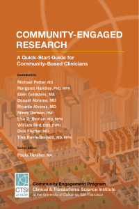 COMMUNITY-ENGAGED RESEARCH A Quick-Start Guide for Community-Based Clinicians