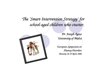 The The ‘‘‘‘Smart Intervention Strategy Smart Intervention Strategy Smart Intervention Strategy’’’’ for