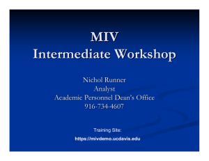 MIV Intermediate Workshop Nichol Runner Analyst