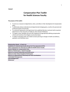 Compensation Plan Toolkit for Health Sciences Faculty