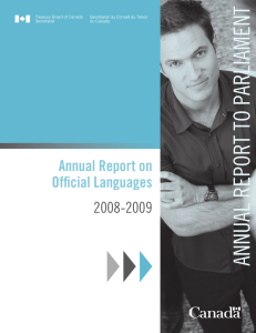 ARLIAMENT T TO P ANNUAL REPOR Annual Report on