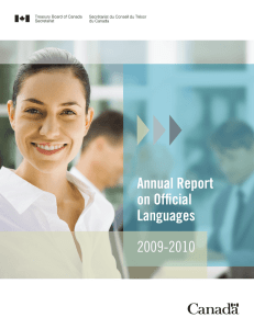 Annual Report on Official Languages 2009-2010