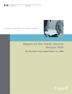 annual report Report on the Public Service Pension Plan