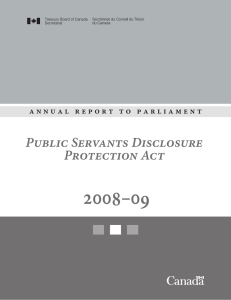 2008–09 Public Servants Disclosure Protection Act