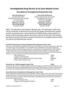 Investigational Drug Service at UC Davis Medical Center