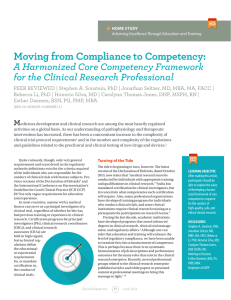 Moving from Compliance to Competency: A Harmonized Core Competency Framework