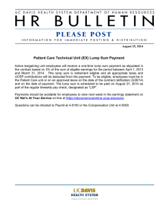 Patient Care Technical Unit (EX) Lump Sum Payment