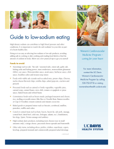Guide to low-sodium eating