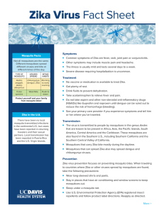 Zika Virus Fact Sheet Symptoms