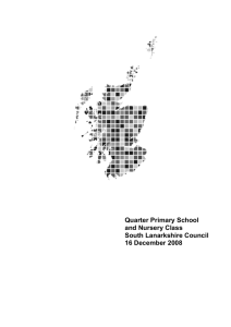 Quarter Primary School and Nursery Class South Lanarkshire Council
