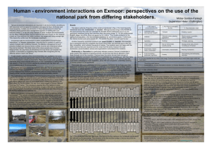 Human - environment interactions on Exmoor: perspectives on the use... national park from differing stakeholders.