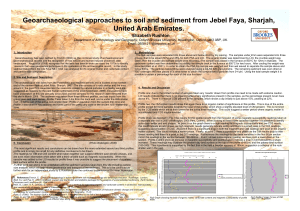 Geoarchaeological approaches to soil and sediment from Jebel Faya, Sharjah,