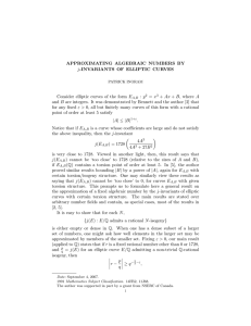 APPROXIMATING ALGEBRAIC NUMBERS BY j-INVARIANTS OF ELLIPTIC CURVES