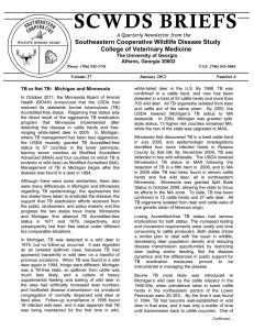 SCWDS BRIEFS Southeastern Cooperative Wildlife Disease Study College of Veterinary Medicine