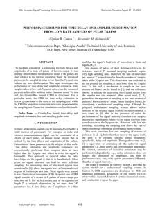 PERFORMANCE BOUND FOR TIME DELAY AND AMPLITUDE ESTIMATION