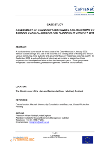 CASE STUDY  ASSESSMENT OF COMMUNITY RESPONSES AND REACTIONS TO