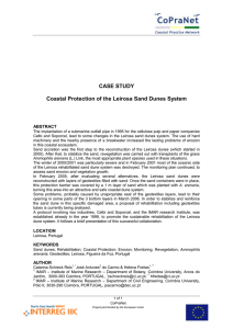 CASE STUDY Coastal Protection of the Leirosa Sand Dunes System ABSTRACT