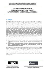 TRANSLATIONAL APPLICATIONS OF PATIENT-SPECIFIC CARDIOVASCULAR MODELS COLLABORATIVE WORKSHOP ON