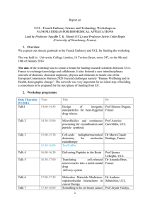 Report on UCL - French Embassy Science and Technology Workshops on