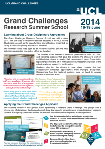 2014 Grand Challenges  Research Summer School 16-19 June