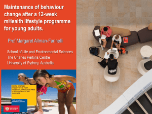 Maintenance of behaviour change after a 12-week mHealth lifestyle programme for young adults.