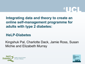 Integrating data and theory to create an online self-management programme for