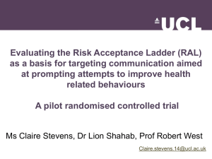 Evaluating the Risk Acceptance Ladder (RAL)