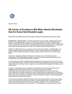 GE Center of Excellence Will Make Atlanta Worldwide