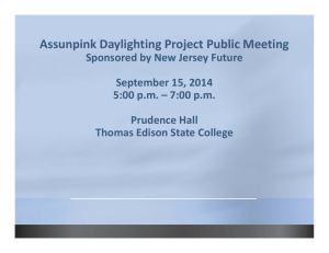 Assunpink Daylighting Project Public Meeting