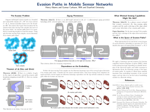 Evasion Paths in Mobile Sensor Networks The Evasion Problem Zigzag Persistence