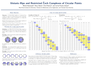 Vietoris–Rips and Restricted ˘ Cech Complexes of Circular Points Michał Adamaszek