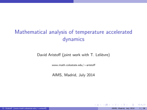 Mathematical analysis of temperature accelerated dynamics evre)