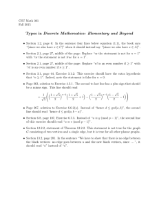 Typos in Discrete Mathematics: Elementary and Beyond