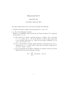 Homework Set 8 Math/ECE 430 due Friday, March 29, 2013