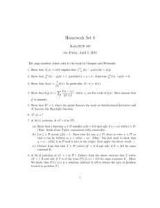 Homework Set 8 Math/ECE 430 due Friday, April 5, 2013