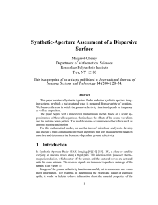 Synthetic-Aperture Assessment of a Dispersive Surface