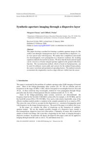 Synthetic-aperture imaging through a dispersive layer Margaret Cheney and Clifford J Nolan