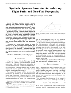 Synthetic Aperture Inversion for Arbitrary Flight Paths and Non-Flat Topography