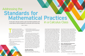 Standards for Mathematical Practices T addressing the