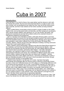 Cuba in 2007  Introduction: